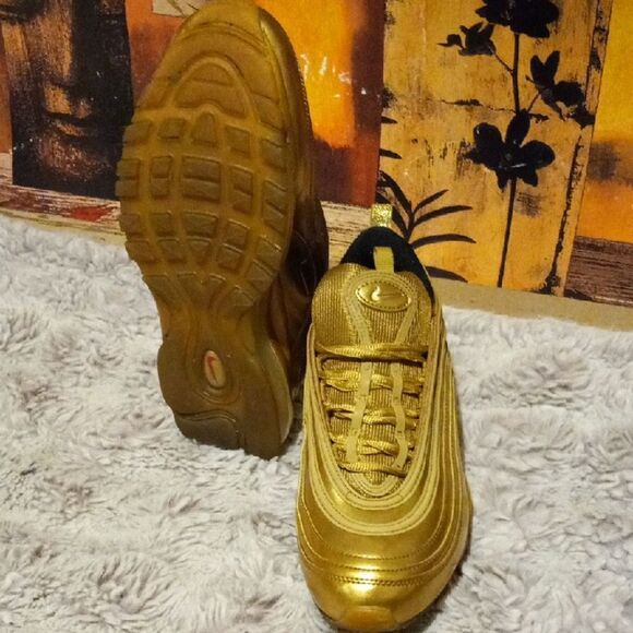 Nike Air Max 97 CT4556-700 Gold Athletic Sneakers - Picture 6 of 7